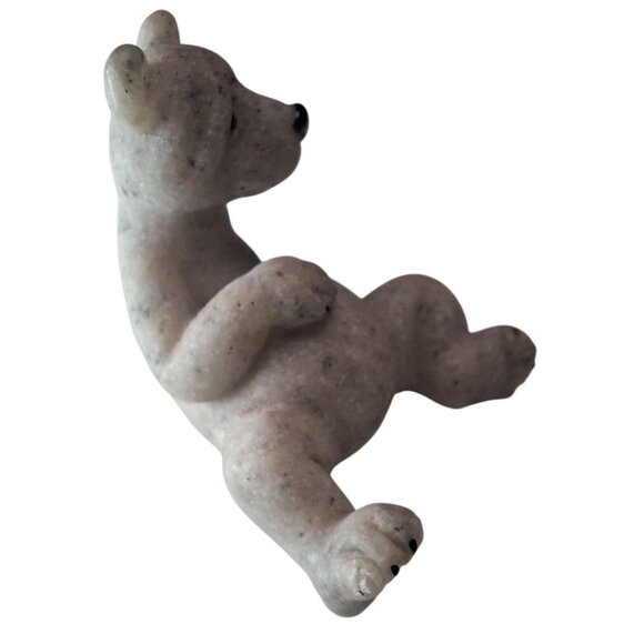 Quarry Critters Tiny Baby Bear 2000s Figurine Resin Stone Small Vintage Lazy - Picture 3 of 7